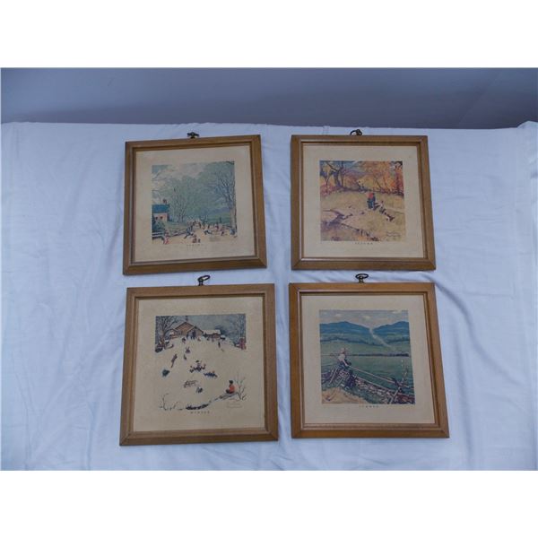 Normal Rockwell 4 seasons framed prints
