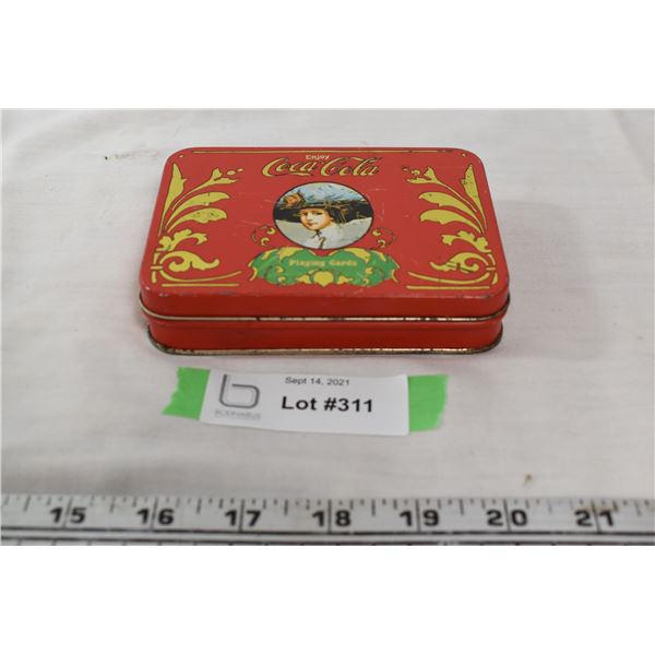 Coca Cola playing cards tin