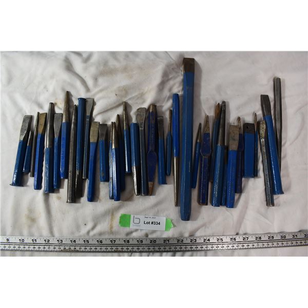 (2 X THE MONEY) Chisels and punches (multiple sizes)