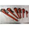 Image 1 : 6 Pipe wrench set. 3 are Ridged brand.