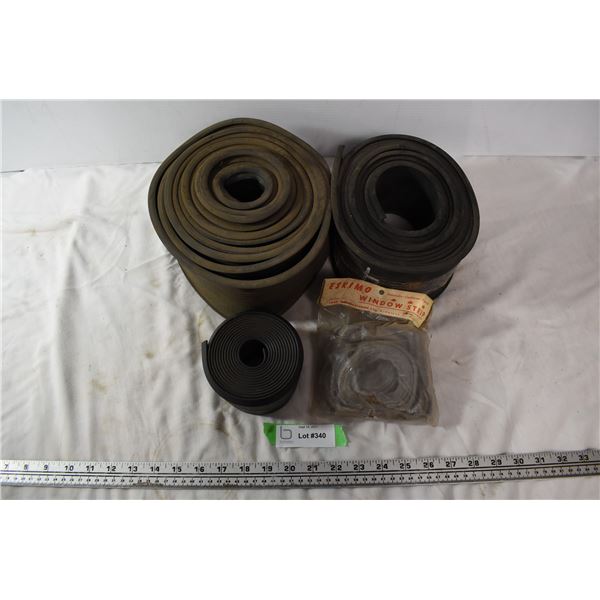 Overhead door weather stripping. 3 sizes and 1 window strip size.