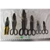Image 1 : 6 tin snips (varying sizes)