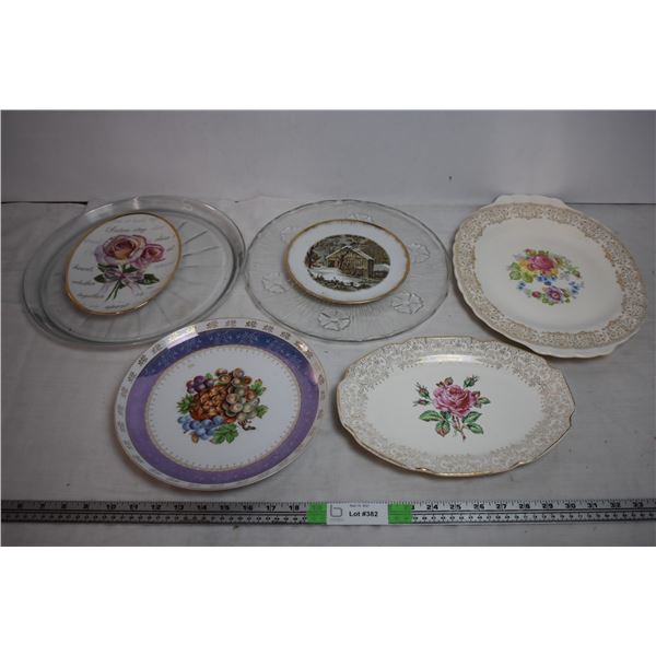 glass plates + serving trays