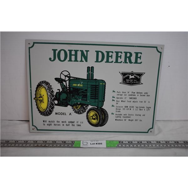 John Deere tin sign