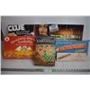 Image 1 : Box of board games - Strawberry shortcake, wood cribbage board, Clue, misc
