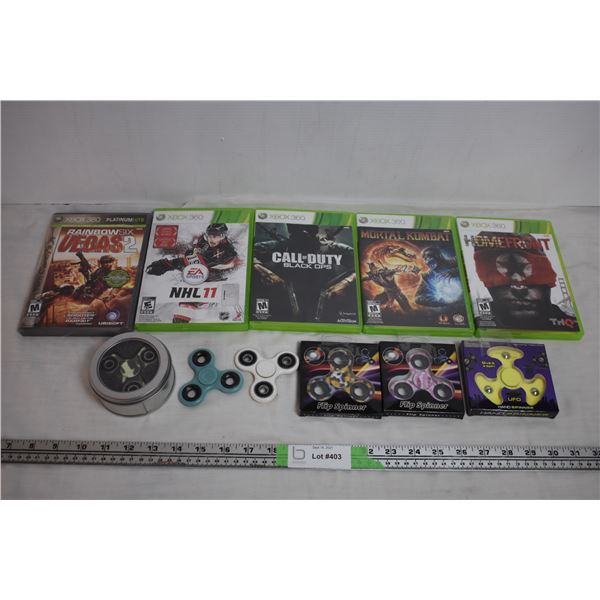 Xbox Games + Fidget spinners