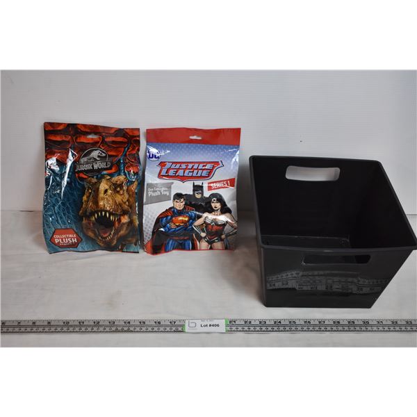 Jurassic Park + Justice League mystery bag with plush toy inside