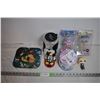 Image 1 : worlds smallest barbie + care bear, micky mouse bobbler + Tazmanian mousepad