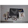 Image 1 : Jewellery Lot - watches + necklaces + earrings