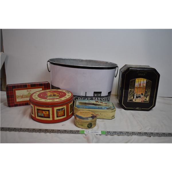 Various Toffee tins + other tins