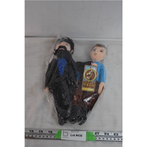Captain Haddoc + Tintin TY beanie babies