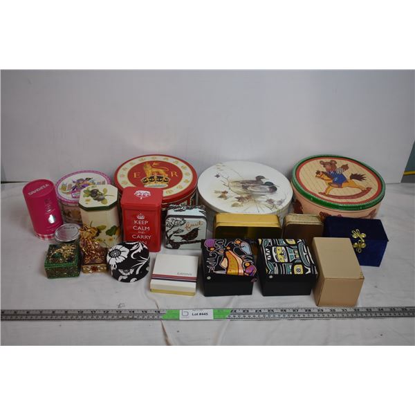 Large lot of tin containers, various types