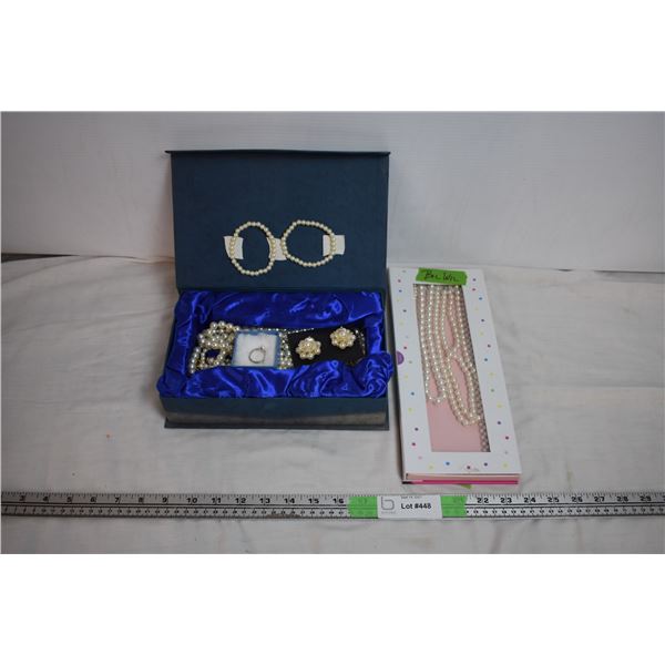 Necklace, Earring, Ring, bracelet Set + necklace