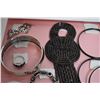 Image 2 : Jewellery lot - black stones various types