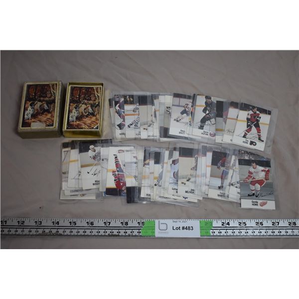 Deck of Hunting Dog playing cards + 1980's Esso Hockey Cards