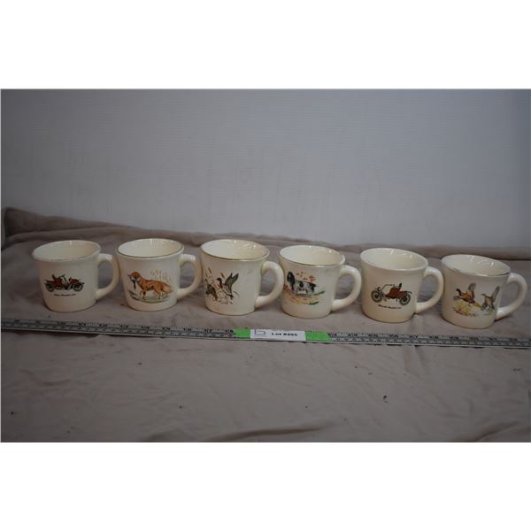 6 vintage coffee mugs
