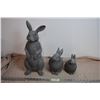 Image 1 : Garden Rabbits (3) outdoor Stone ornaments