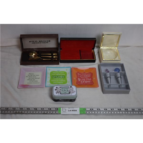 Wine Stoppers, Marble cotainer, other small jewellery containers