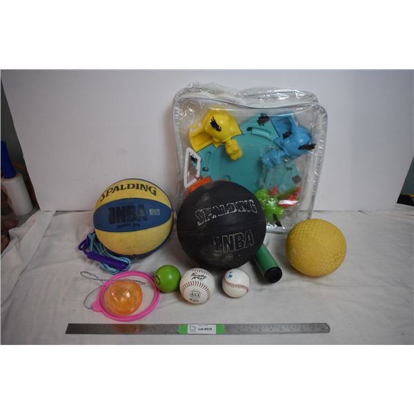 hungry hippos + basketballs/baseballs