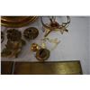 Image 4 : Brass items lot – plate with sailboats