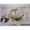 Image 2 : Silver plated warmer with anchor hocking bowl + lid