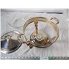 Image 3 : Silver plated warmer with anchor hocking bowl + lid