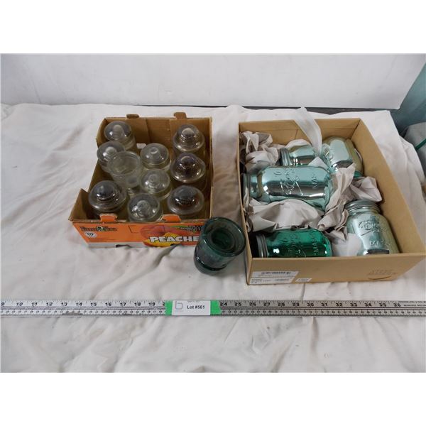 mason jars + insulators