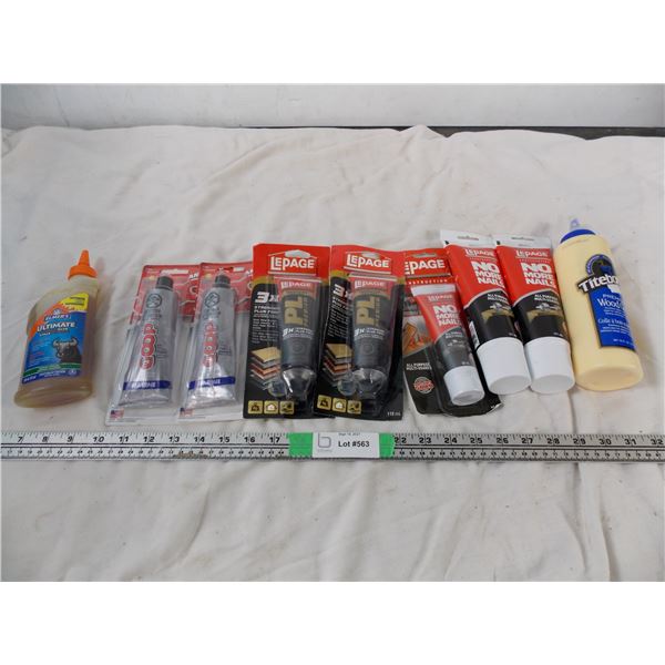 assortment of glue