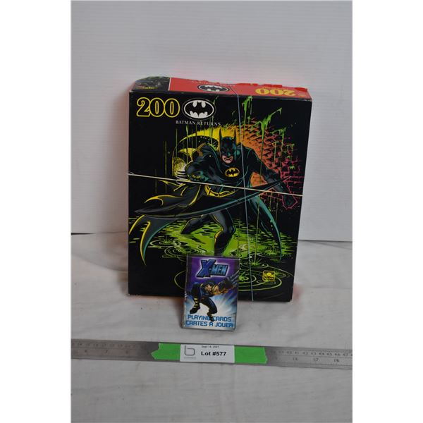 Batman puzzle + X-men cards (unopened)