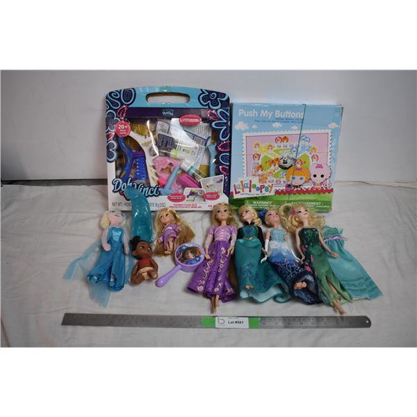 Toy Set + Princess dolls - frozen, etc