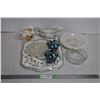 Image 1 : kitchenware, gravy boat, carnival glass cups, misc