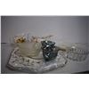 Image 2 : kitchenware, gravy boat, carnival glass cups, misc