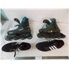 Image 2 : Rollerskates (size 10? - damaged wheel) + shoes (size 13 - used)