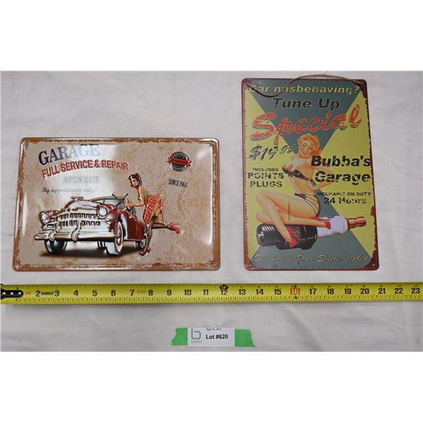 Tin Signs - garage related