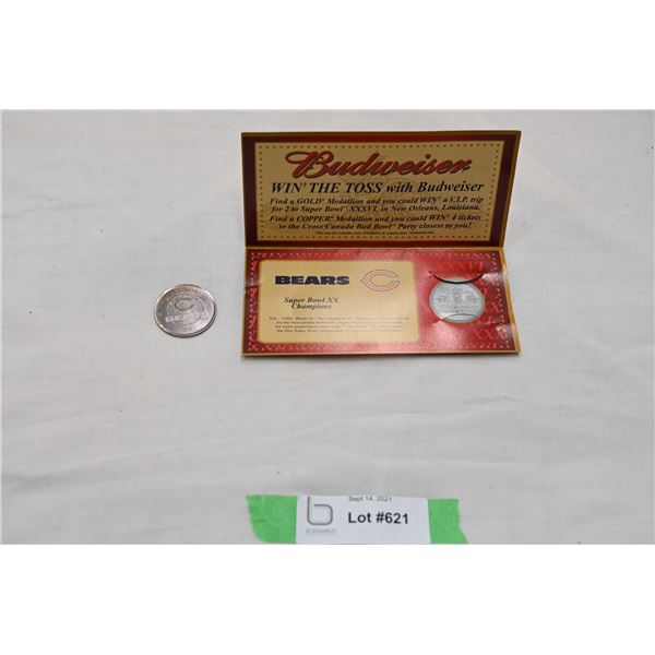 Budweiser - Superbowl Medallion - Bears