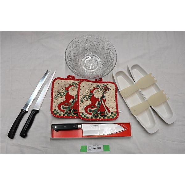 Ice Bear kitchen knife , fruit bowl, misc kitchenware