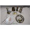 Image 1 : Cake plate, glassware, ceramic ornaments