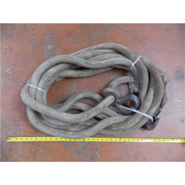 Heavy duty Tow Rope (1.5" round) with Crosby Hooks