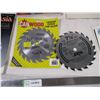 Image 2 : (2) 7 1/4" saw blades, books plus misc