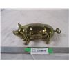 Image 3 : Brass pig coin bank