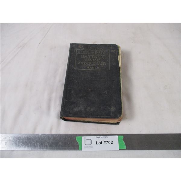 Auto and radio battery car and repair book 1928