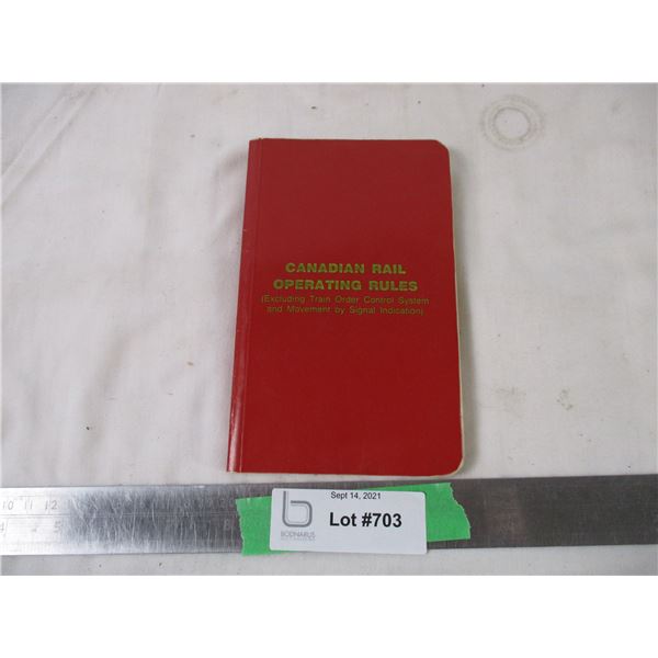 Canadian rail operating rules 1990 book