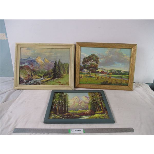 (3) pictures in frame