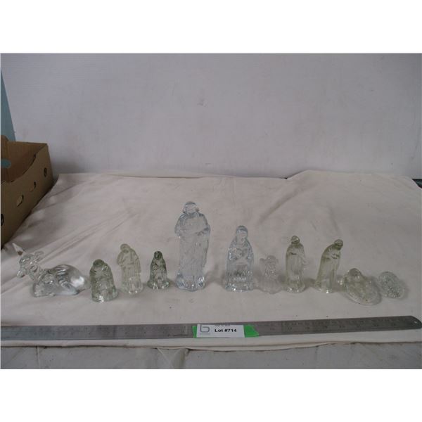 Clear glass figures