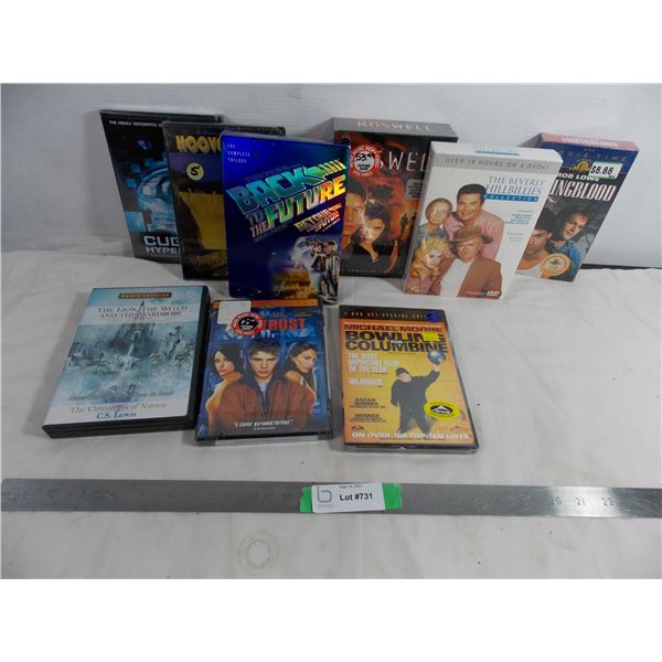 Movies + vhs movies (some are new, some are opened)