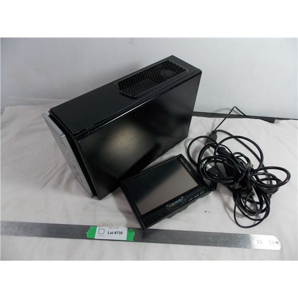 Desktop mini Computer with screen and power cords