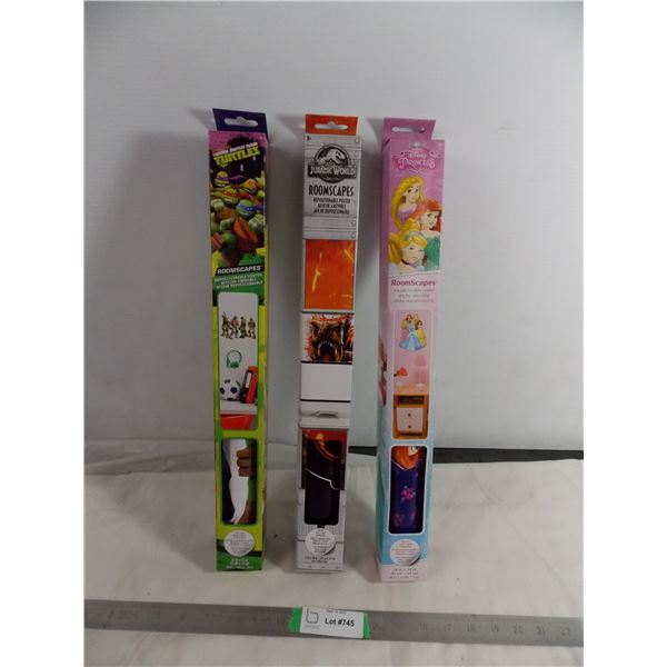 TMNT & Jurassic Park roomscapes (wall deckles)