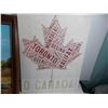 Image 3 : Canvas print Canada maple leaf + farm painting