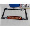 Image 3 : Hockey items - license plate frame, cards, 3 books, Canadiens hat, Team Stickers