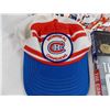 Image 4 : Hockey items - license plate frame, cards, 3 books, Canadiens hat, Team Stickers